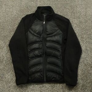 London Fog Jacket Womens M Black Puffer down feathers  Full Zip Lightweight Coat